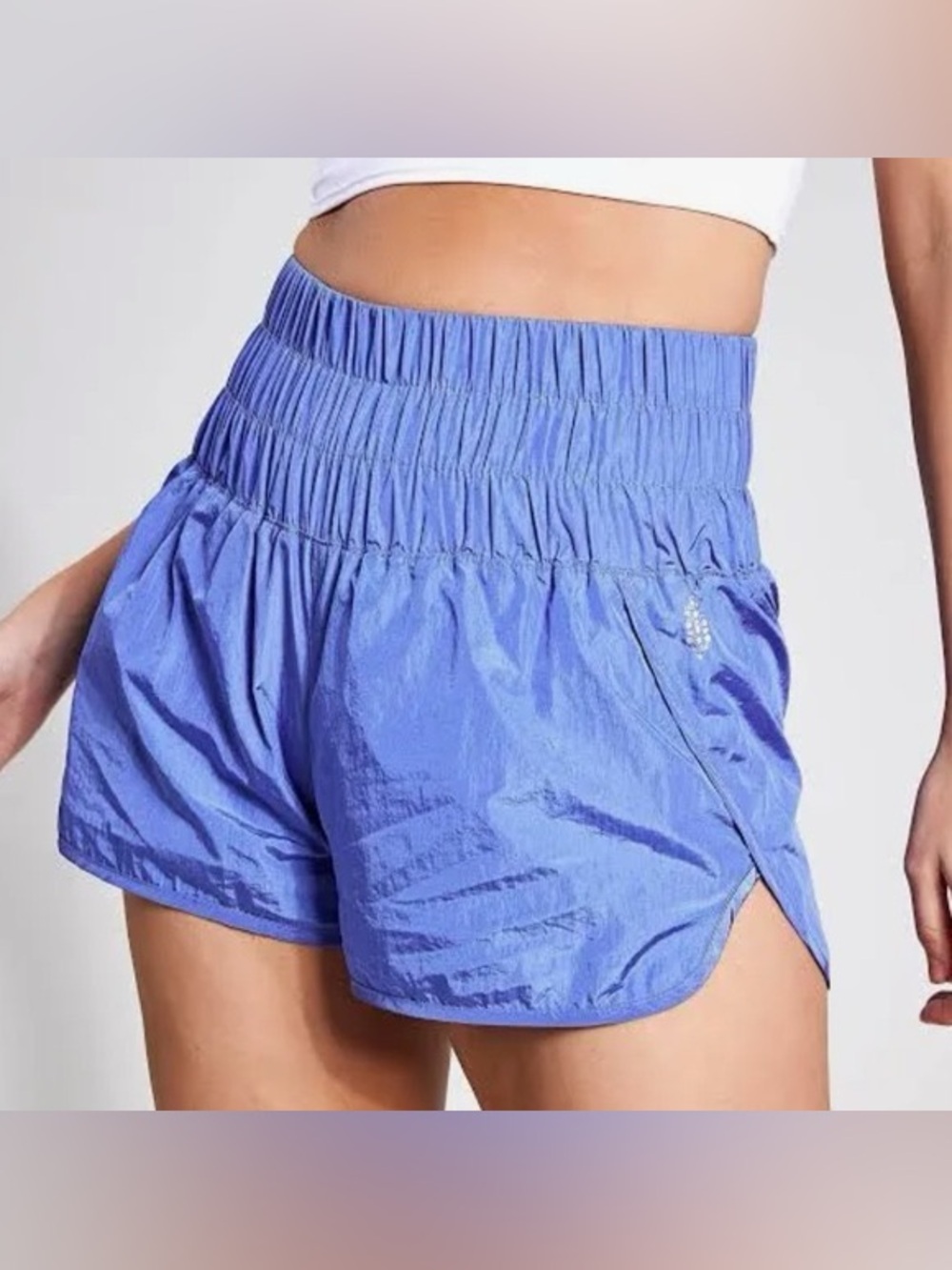 FP Movement Free People The Way Home High-Waist Periwinkle Athletic Shorts M
